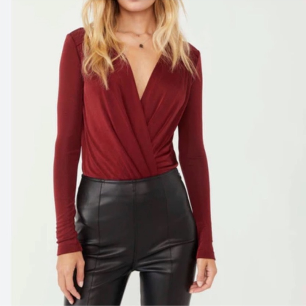 NEW! Free People Turnt wine bodysuit